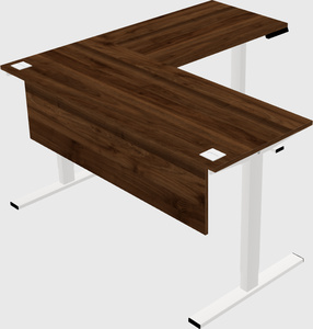 Sit-to-stand l-shaped desk