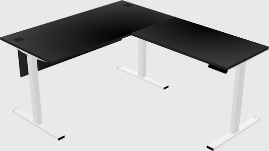 Sit-to-stand L-shaped Desk