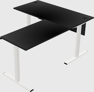 Sit-to-stand l-shaped desk
