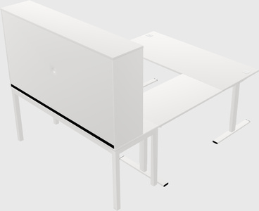 Sit-to-stand u-shaped desk