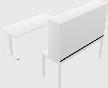 Sit-to-stand u-shaped desk