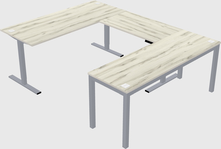 Sit-to-stand u-shaped desk