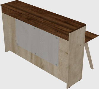 Rectangular reception desk