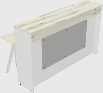 Rectangular reception desk