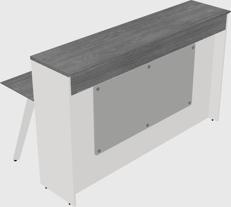 Rectangular reception desk