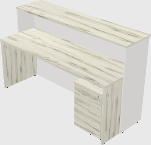 Rectangular reception desk