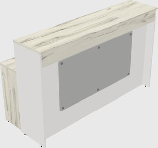 Rectangular reception desk