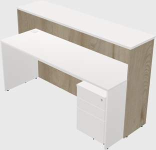 Rectangular reception desk