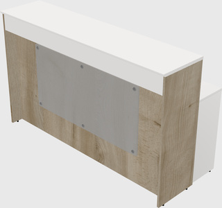 Rectangular reception desk