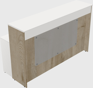 Rectangular reception desk