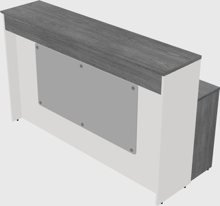 Rectangular reception desk