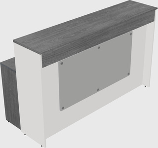 Rectangular reception desk