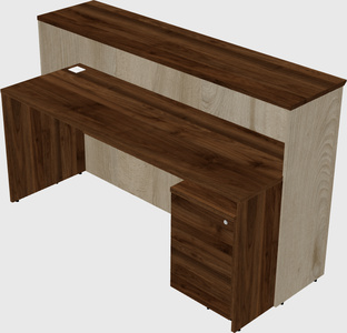 Rectangular reception desk