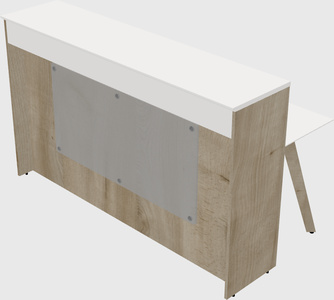 Rectangular reception desk