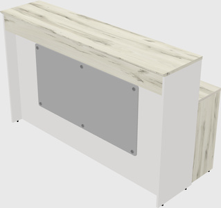 Rectangular reception desk