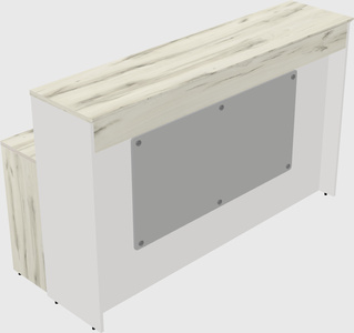 Rectangular reception desk