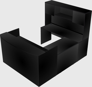 U-shaped reception desk