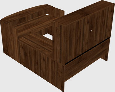U-shaped reception desk