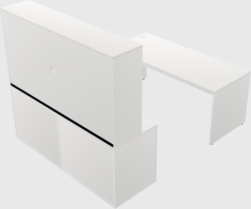 Parallel desk with credenza