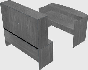 U-shaped reception desk