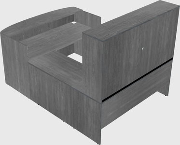 U-shaped reception desk
