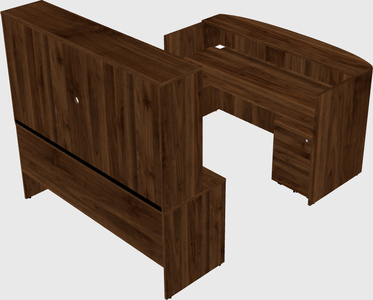 U-shaped reception desk