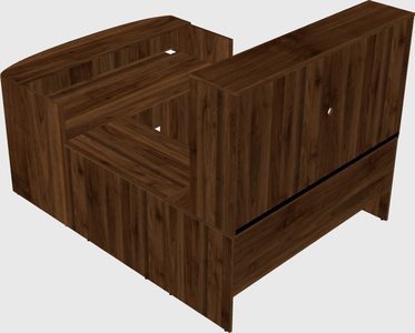 U-shaped reception desk