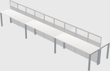 Cubículo rectangular compartido