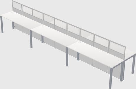 Cubículo rectangular compartido