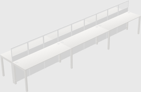Cubículo rectangular compartido