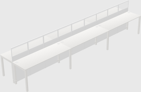Cubículo rectangular compartido