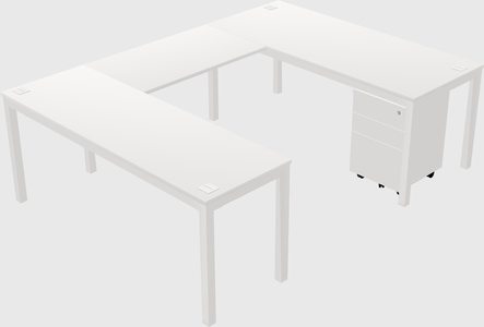 U-shaped desk