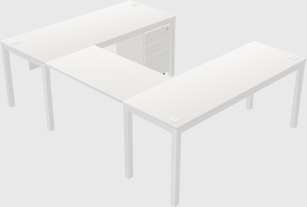 U-shaped desk