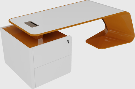 Executive high-gloss desk