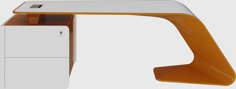 Executive high-gloss desk