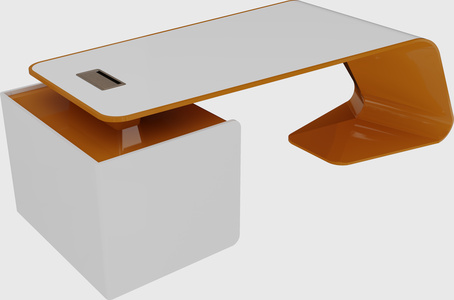 Executive high-gloss desk