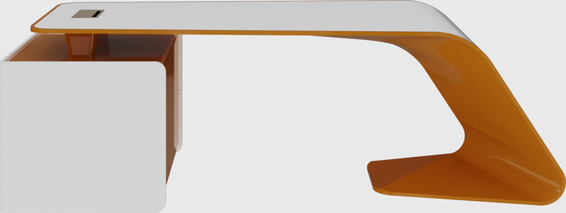 Executive high-gloss desk
