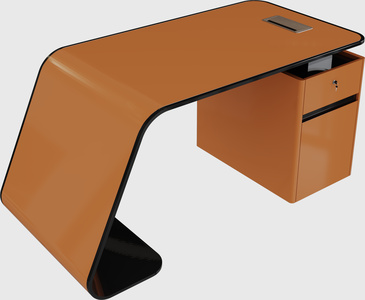 Executive high-gloss desk