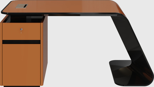 Executive high-gloss desk
