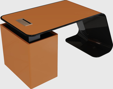Executive high-gloss desk