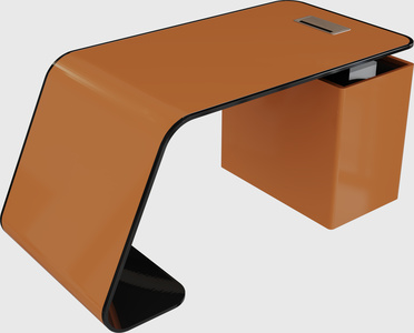 Executive high-gloss desk