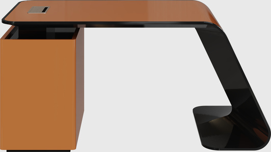 Executive high-gloss desk