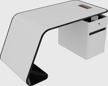 Executive high-gloss desk