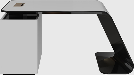 Executive high-gloss desk