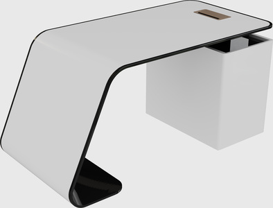 Executive high-gloss desk