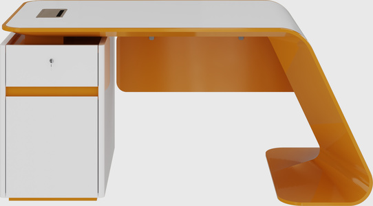 Executive high-gloss desk