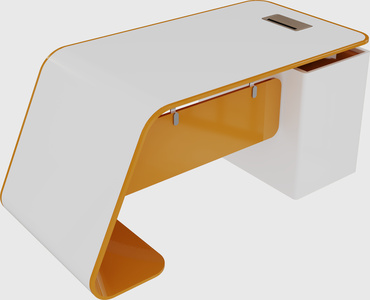Executive high-gloss desk