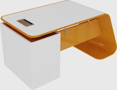 Executive high-gloss desk