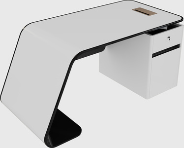 Executive high-gloss desk