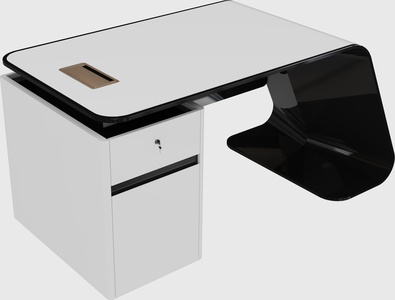 Executive high-gloss desk